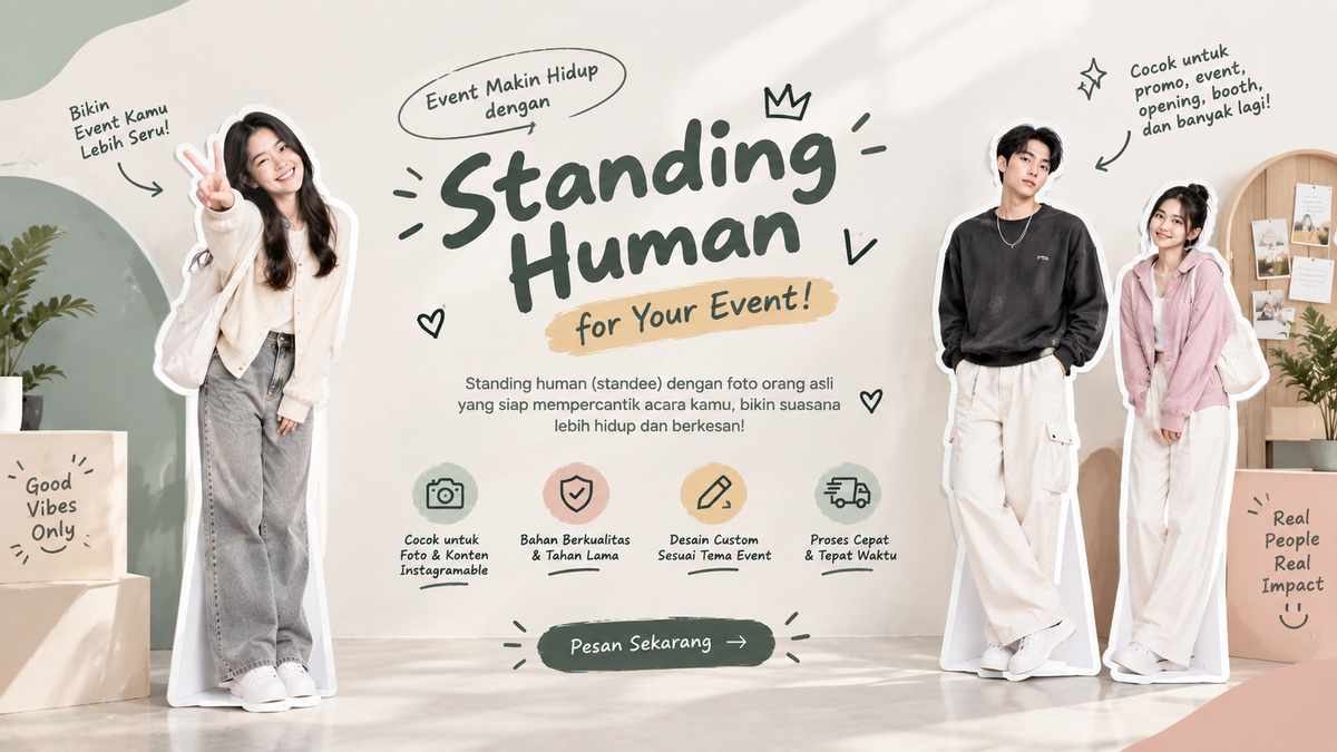 Tips Desain Human Standy agar Lebih Menarik dan Instagramable