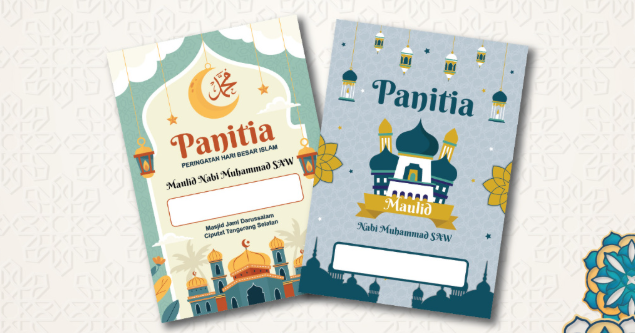 Cetak Kartu Panitia Maulid Nabi Custom Tampil Kompak dan Profesional