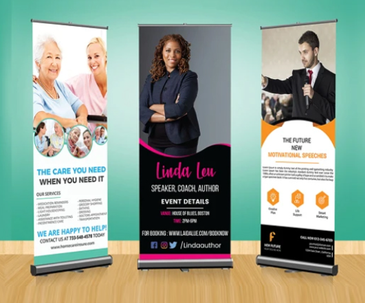Cetak Roll Banner Stand Solusi Promosi Praktis dan Profesional