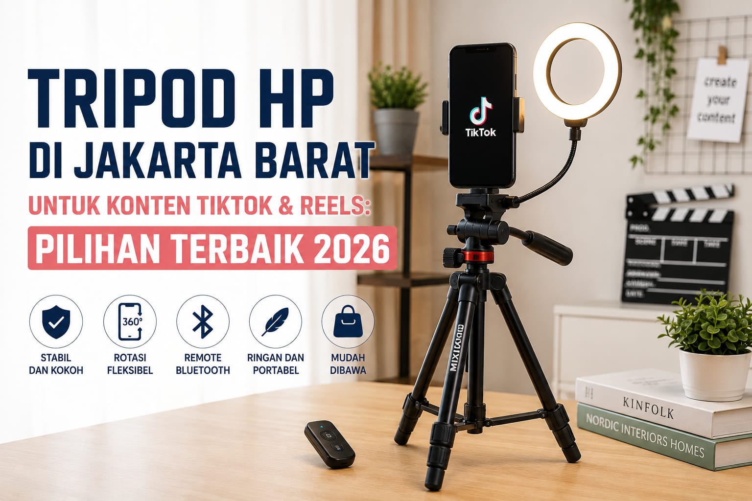 Tripod HP di Jakarta Barat untuk Konten TikTok & Reels: Pilihan Terbaik 2026